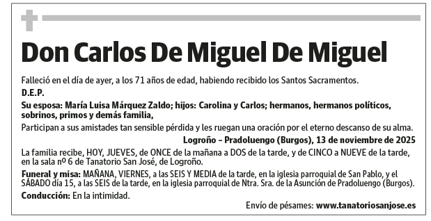 Don Carlos De Miguel De Miguel