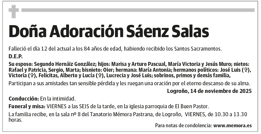 Doña Adoración Sáenz Salas