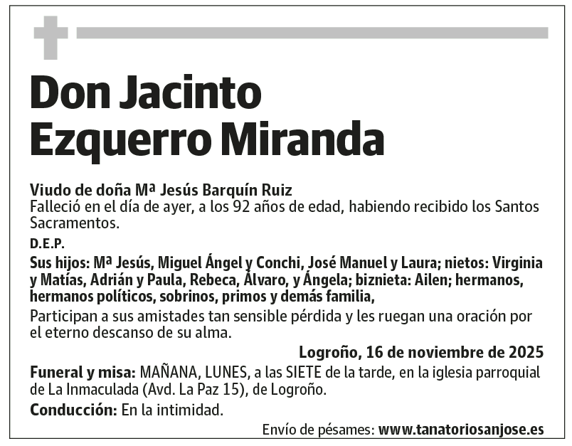 Don Jacinto Ezquerro Miranda