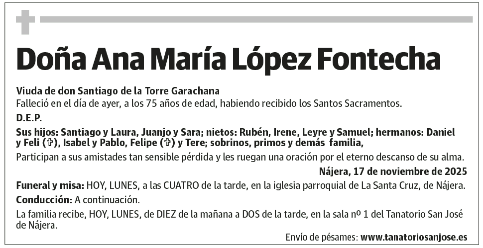 Doña Ana María López Fontecha