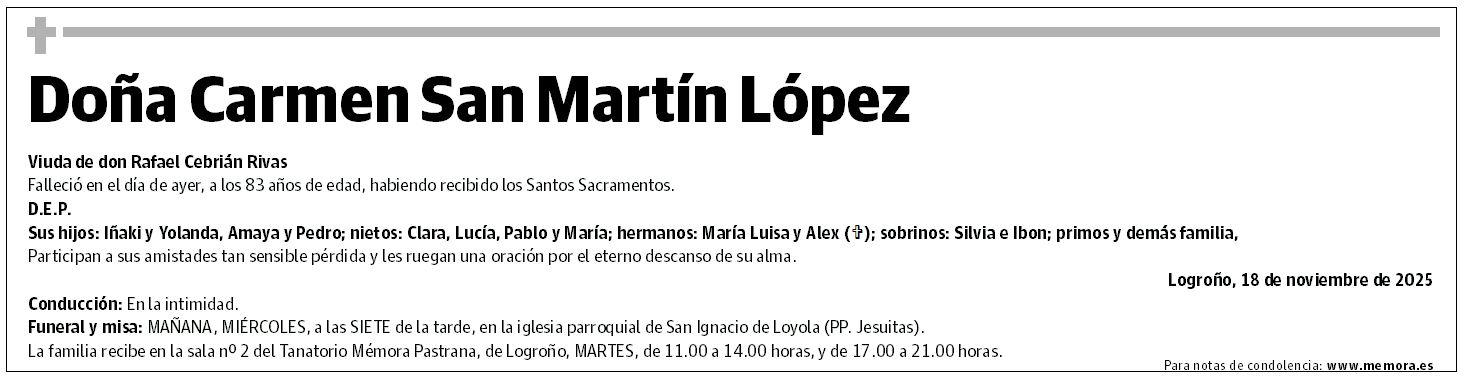 Doña Carmen San Martín López