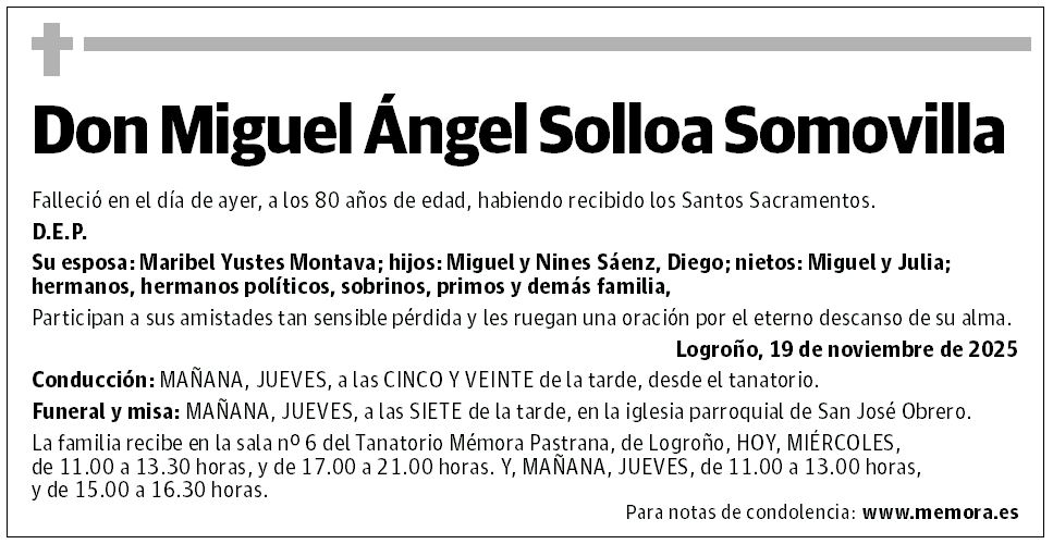 Don Miguel Ángel Solloa Somovilla