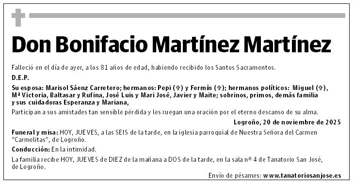 Don Bonifacio Martínez Martínez