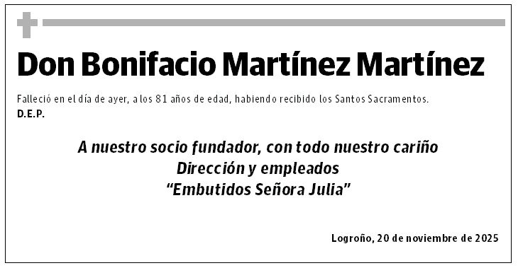 Don Bonifacio Martínez Martínez