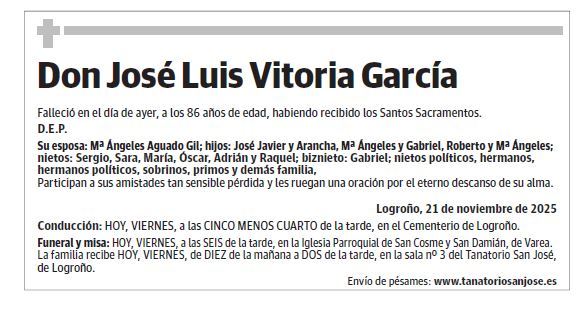 Don José Luis Vitoria García