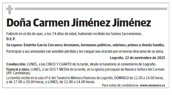 Doña Carmen Jiménez Jiménez