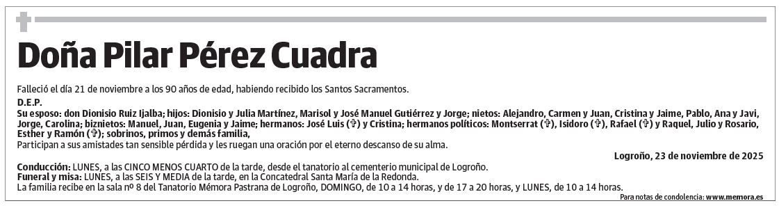 Doña Pilar Pérez Cuadra