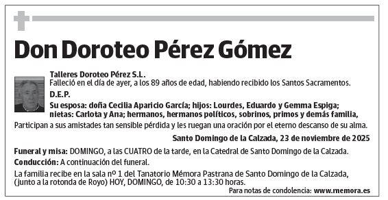 Don Doroteo Pérez Gómez