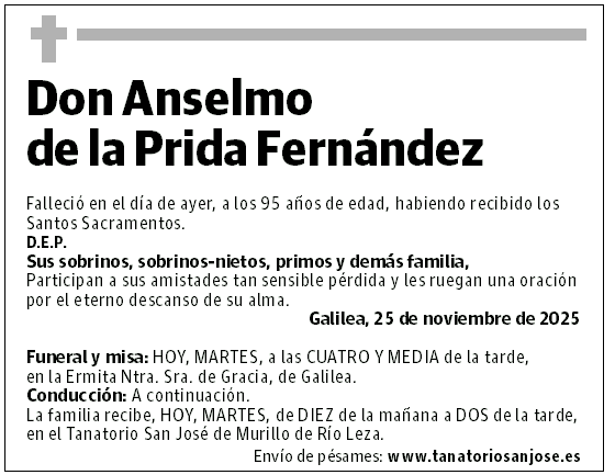 Don Anselmo de la Prida Fernández