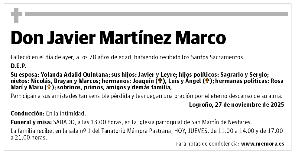 Don Javier Martínez Marco