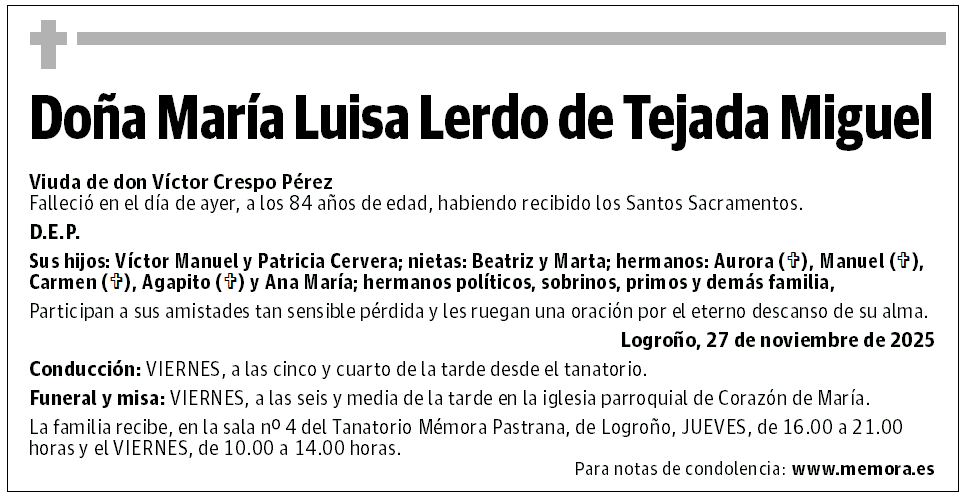 Doña María Luisa Lerdo de Tejada Miguel