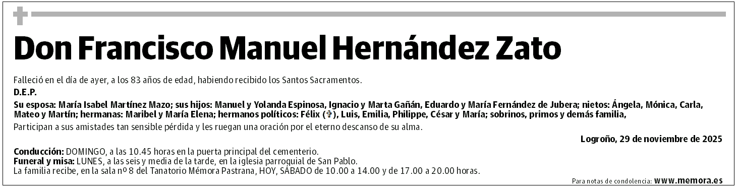 Don Francisco Manuel Hernández Zato