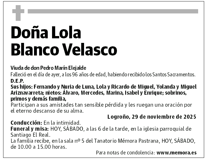 Doña Lola Blanco Velasco