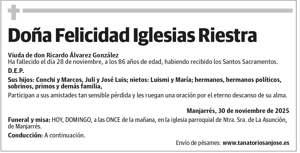 Doña Felicidad Iglesias Riestra
