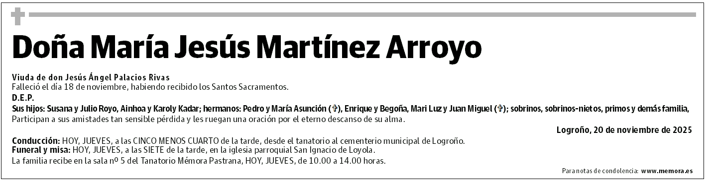 Doña María Jesús Martínez Arroyo