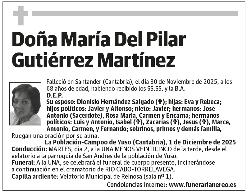 Doña María Del Pilar Gutiérrez Martínez