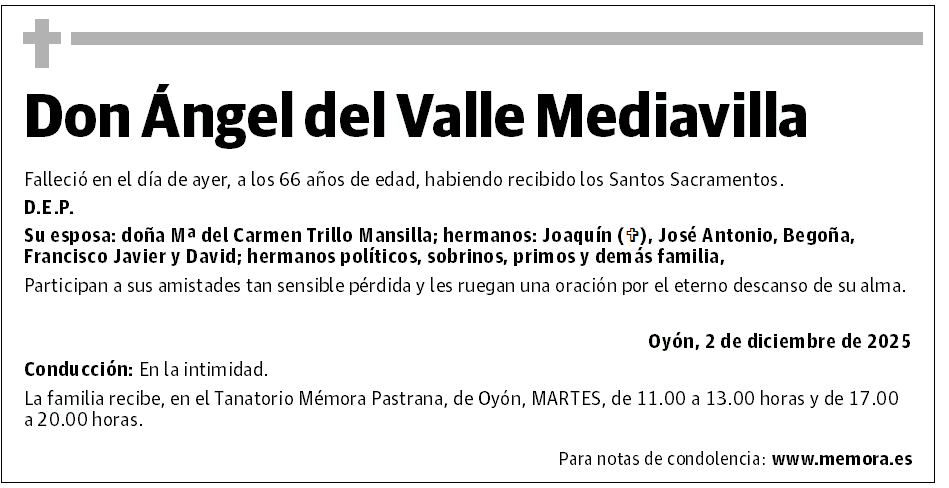 Don Ángel del Valle Mediavilla