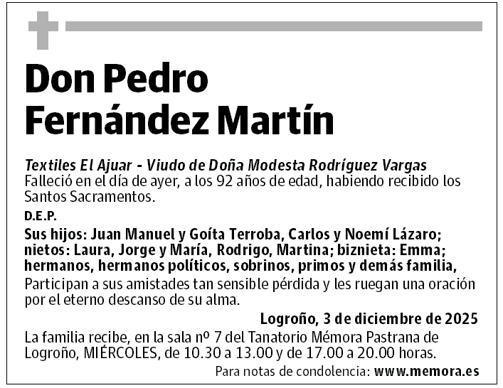 Don Pedro Fernández Martín