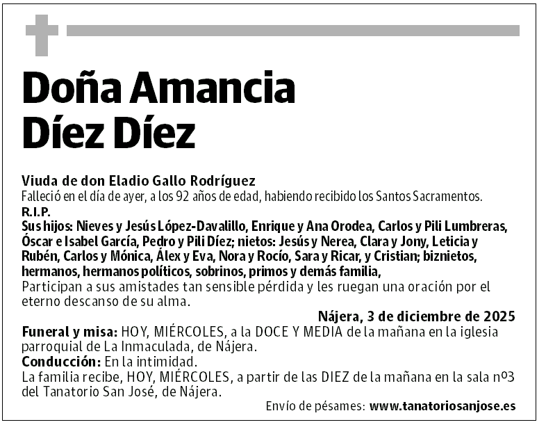 Doña Amancia Díez Díez