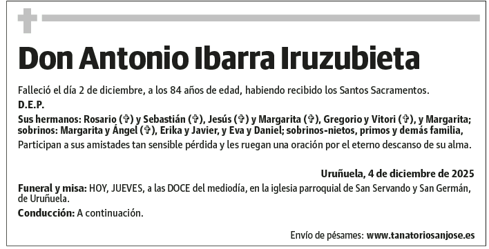 Don Antonio Ibarra Iruzubieta