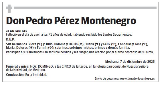 Don Pedro Pérez Montenegro