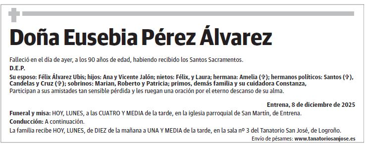 Doña Eusebia Pérez Álvarez