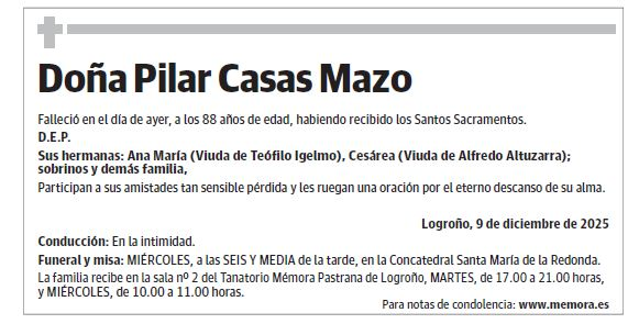 Doña Pilar Casas Mazo