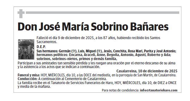 Don José María Sobrino Bañares