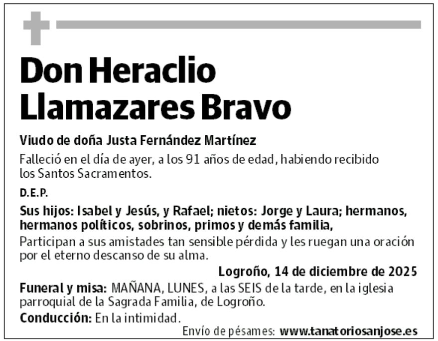 Don Heraclio Llamazares Bravo