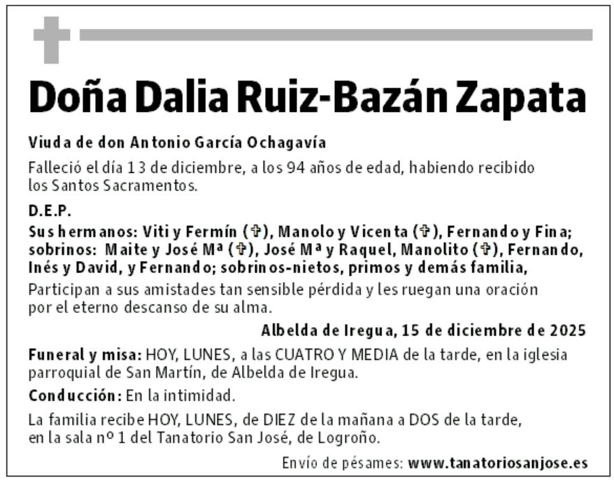 Doña Dalia Ruiz-Bazán Zapata