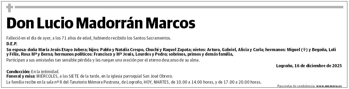 Don Lucio Madorrán Marcos