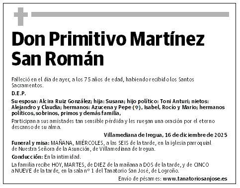 Don Primitivo Martínez San Román
