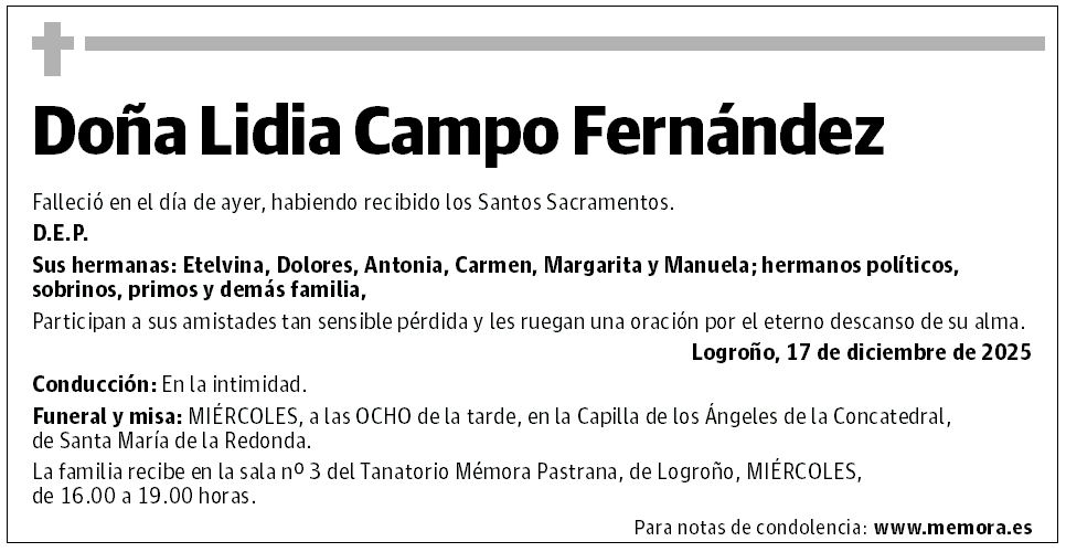 Doña Lidia Campo Fernández