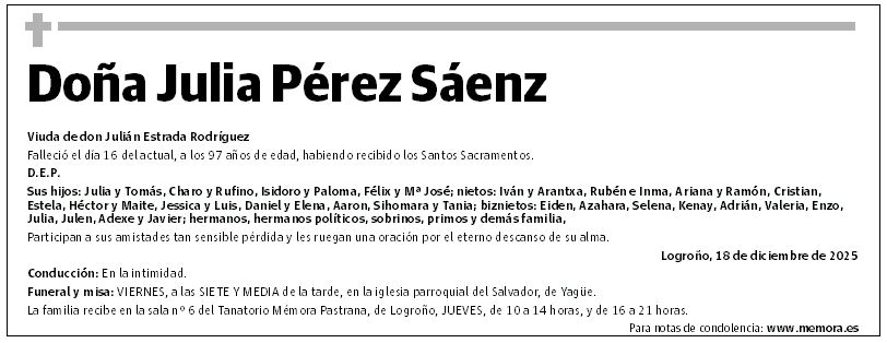 Doña Julia Pérez Sáenz