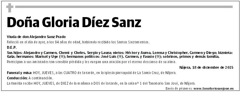 Doña Gloria Díez Sanz