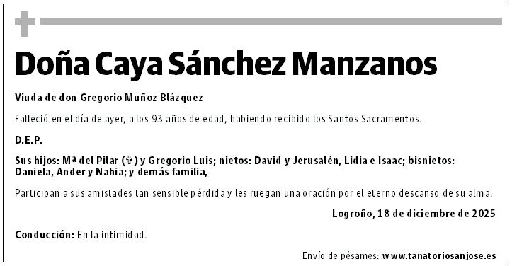 Doña Caya Sánchez Manzanos