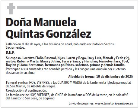 Doña Manuela Quintas González
