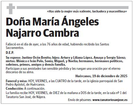 Doña María Ángeles Najarro Cambra