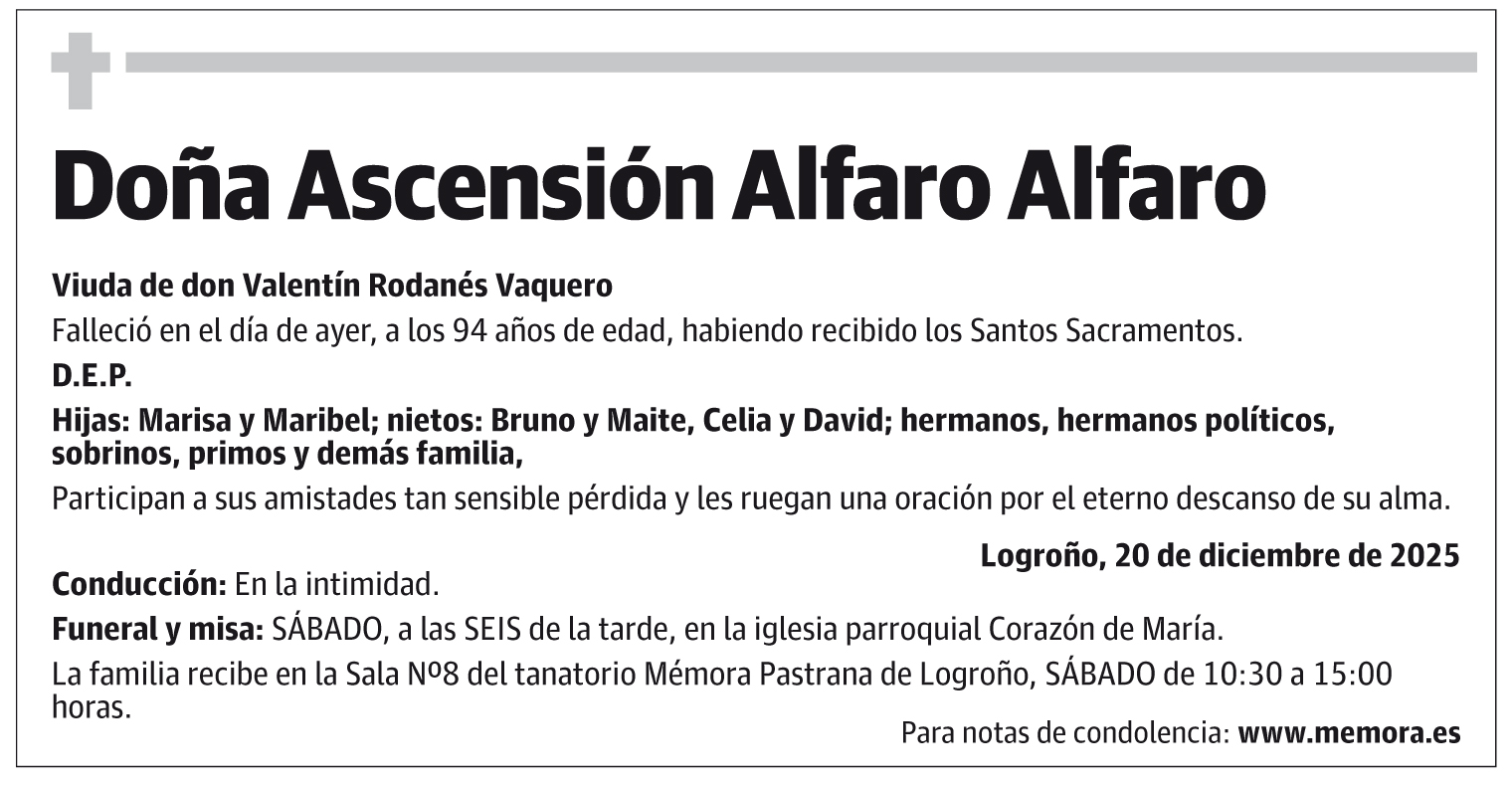 Doña Ascensión Alfaro Alfaro