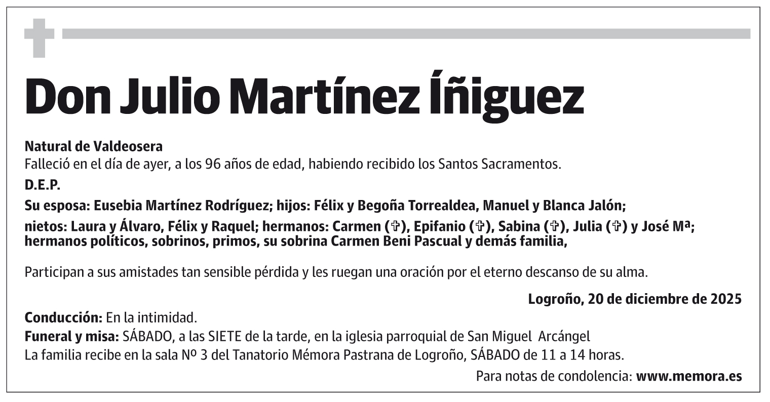 Don Julio Martínez Íñiguez