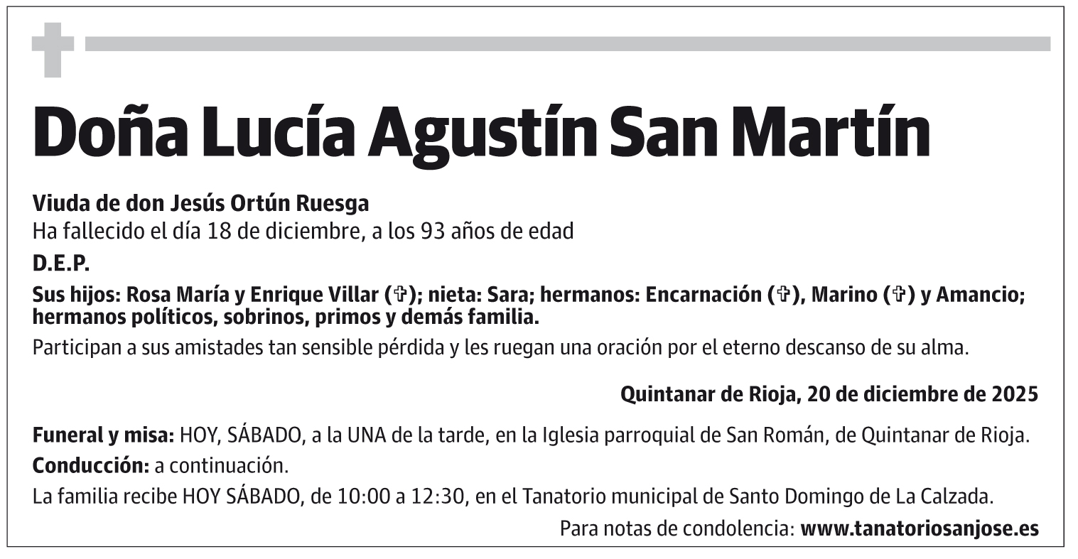 Doña Lucía Agustín San Martín