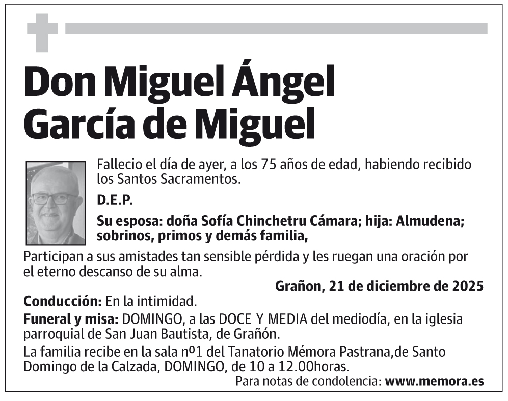 Don Miguel Angel García de Miguel
