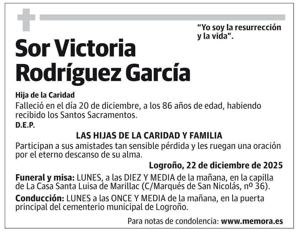 Sor Victoria Rodríguez García