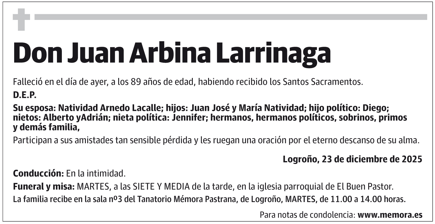 Don Juan Arbina Larrinaga