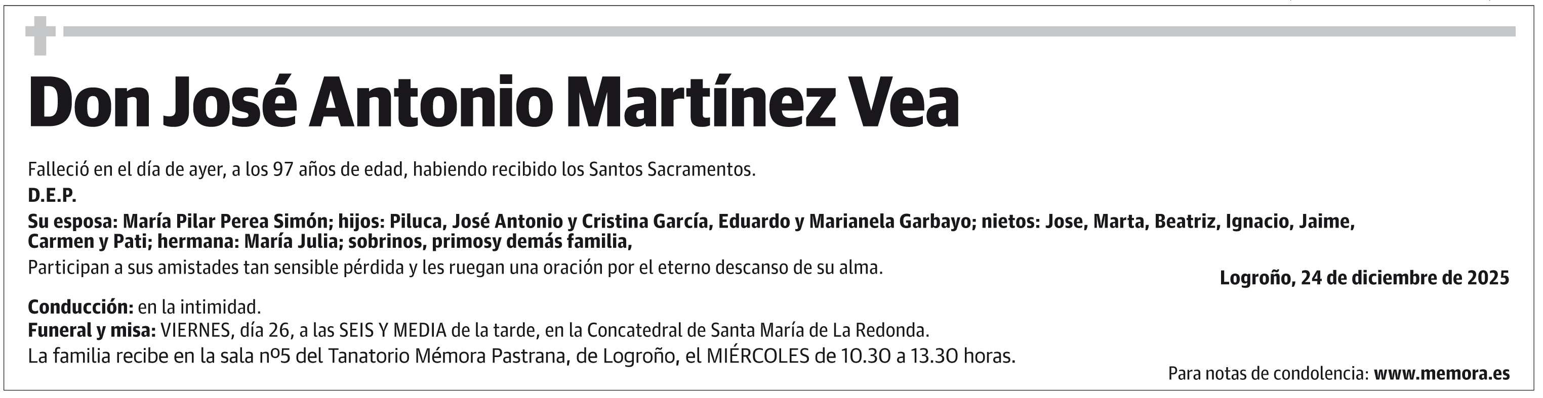 Don José Antonio Martínez Vea