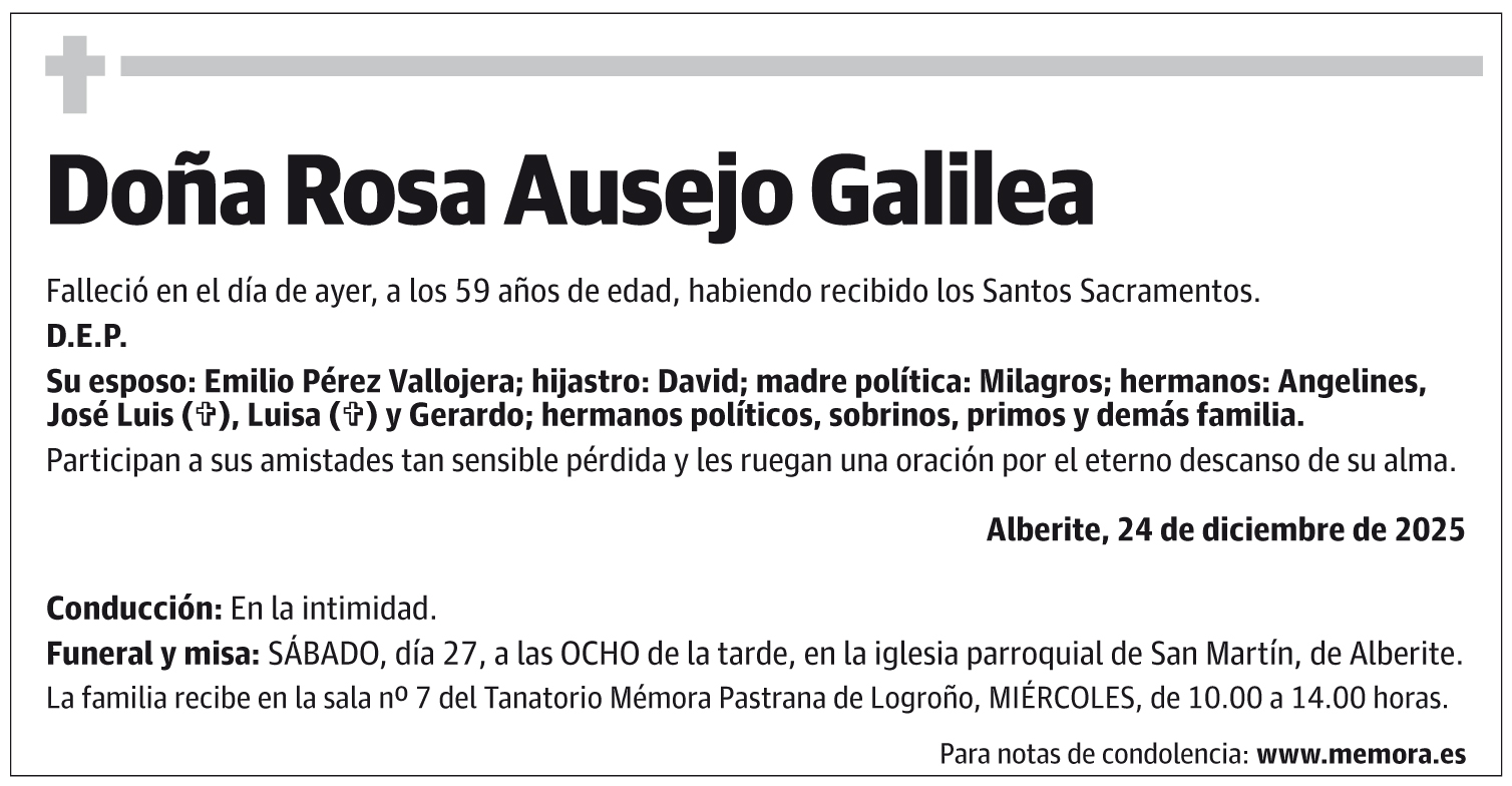 Doña Rosa Ausejo Galilea