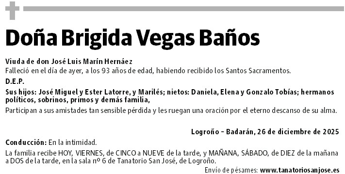Doña Brigida Vegas Baños