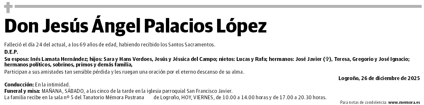 Don Jesús Ángel Palacios López