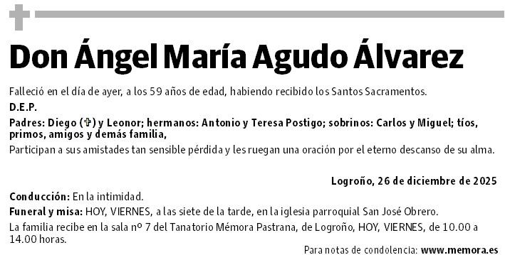 Don Ángel María Agudo Álvarez