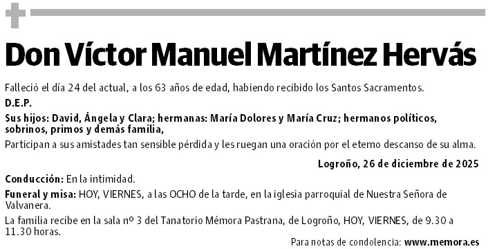 Don Víctor Manuel Martínez Hervás